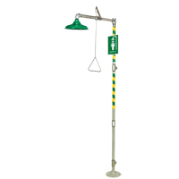 Douche de rinçage sur plancher, Socle Helyx Safety & Industrial Supplies