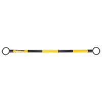 Barre t&eacute;lescopique pour barricade, Longueur d&eacute;ploy&eacute;e de 85", Noir/Jaune Helyx Safety & Industrial Supplies