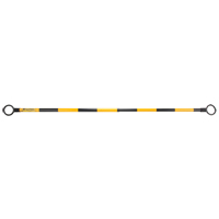 Barre t&eacute;lescopique pour barricade, Longueur d&eacute;ploy&eacute;e de 85", Noir/Jaune Helyx Safety & Industrial Supplies