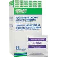 Lingettes antiseptiques au chlorure de benzalkonium, Serviette, Antiseptique Helyx Safety & Industrial Supplies