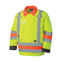 6037 Traffic Control Waterproof Safety Jacket, Polyester, High Visibility Lime-Yellow, X-Small Helyx Safety & Industrial Supplies
