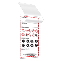 &eacute;tiquettes auto-plastifiantes pour le milieu de travail, Papier cartonn&eacute;, 3" la x 6" h, Anglais Helyx Safety & Industrial Supplies