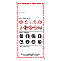 &eacute;tiquettes pour le milieu de travail, Papier cartonn&eacute;, 3" la x 6" h, Anglais Helyx Safety & Industrial Supplies