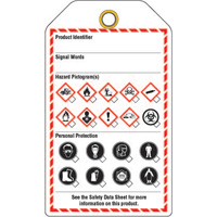 &eacute;tiquettes pour le milieu de travail, Papier cartonn&eacute;, 3-3/8" la x 5-3/4" h, Anglais Helyx Safety & Industrial Supplies