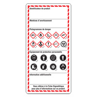&eacute;tiquettes pour le milieu de travail, Papier cartonn&eacute;, 3" la x 6" h, Français Helyx Safety & Industrial Supplies