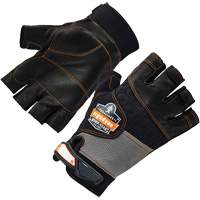 ProFlex 901 Half-Finger Leather Impact Gloves, Small, Grain Leather Palm, Hook & Loop Cuff Helyx Safety & Industrial Supplies