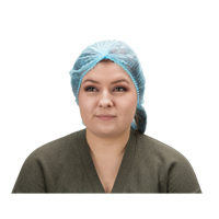 Pleated Bouffant Cap, Polypropylene, 21", Blue Helyx Safety & Industrial Supplies