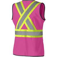 139PK Women's Safety Vest, Pink, X-Small, Polyester Helyx Safety & Industrial Supplies