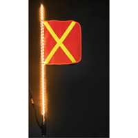 Safety Whip&reg; Heavy-Duty LED Whips, Hitch Mount, 4 High, Orange with Reflective Helyx Safety & Industrial Supplies