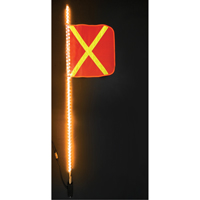 Safety Whip&reg; Heavy-Duty LED Whips, Hitch Mount, 5 High, Orange with Reflective Helyx Safety & Industrial Supplies