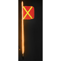 Safety Whip&reg; Heavy-Duty LED Whips, Hitch Mount, 6 High, Orange with Reflective Helyx Safety & Industrial Supplies
