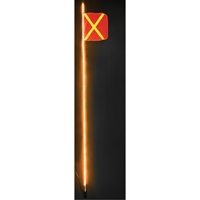 Safety Whip&reg; Heavy-Duty LED Whips, Hitch Mount, 10 High, Orange with Reflective Helyx Safety & Industrial Supplies