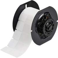 &eacute;tiquette autoplastifi&eacute;es pour fils et c&acirc;bles, Vinyle, 1" lo x 2,6" h, Incolore/blanc Helyx Safety & Industrial Supplies