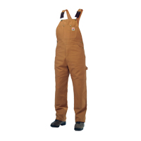 Unlined Duck Overalls, Men's, Large, Brown Helyx Safety & Industrial Supplies