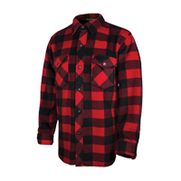 Plaid Solar Fleece Shirt, Men's, Large, Red Helyx Safety & Industrial Supplies