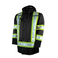 Lined Safety Parka, Black, Large Helyx Safety & Industrial Supplies