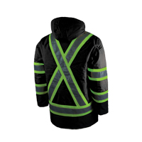 Lined Safety Parka, Black, Large Helyx Safety & Industrial Supplies