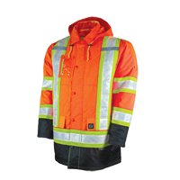Lined Safety Parka, High Visibility Orange, Large Helyx Safety & Industrial Supplies