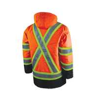 Lined Safety Parka, High Visibility Orange, Large Helyx Safety & Industrial Supplies