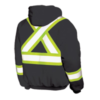 Chandail avec capuchon de s&eacute;curit&eacute;, Polyester, Grand, Noir Helyx Safety & Industrial Supplies