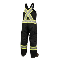 Salopettes de s&eacute;curit&eacute; doubl&eacute;e, Polyester/Polyur&eacute;thane, Grand, Noir Helyx Safety & Industrial Supplies