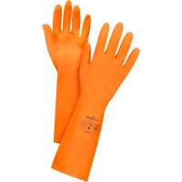 Orange Chemical-Resistant Gloves, Size 10, 13" L, Latex, Flock-Lined Inner Lining, 28-mil Helyx Safety & Industrial Supplies
