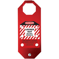 Stopout&reg; OSHA Danger Aluma-Tag Locked Out Do Not Operate Hasp, Red Helyx Safety & Industrial Supplies