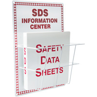 Basket-Style Aluminum Safety Data Sheet Center, English, Binders Included Helyx Safety & Industrial Supplies