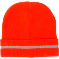 High Visibility Knit Hat with Reflective Stripe, High Visibility Orange, Acrylic Helyx Safety & Industrial Supplies