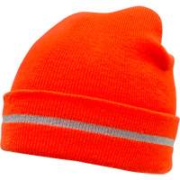 High Visibility Knit Hat with Reflective Stripe, High Visibility Orange, Acrylic Helyx Safety & Industrial Supplies