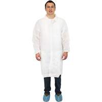 Sarreau de laboratoire, Polypropyl&egrave;ne, Blanc, Grand Helyx Safety & Industrial Supplies