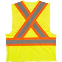 Traffic Safety Vest, High Visibility Lime-Yellow, Medium, Polyester Helyx Safety & Industrial Supplies