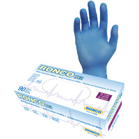 Disposable Gloves, 2X-Large, Nitrile, 4-mil, Powder-Free, Blue Helyx Safety & Industrial Supplies