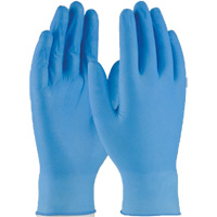 Gants jetables, Petit, Nitrile, 4 mils, Sans poudre, Bleu Helyx Safety & Industrial Supplies