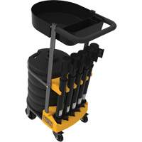 Chariot de transport avec plateau pour barri&egrave;re PLUS, 75' lo, M&eacute;tal, Noir Helyx Safety & Industrial Supplies