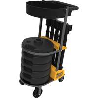 Chariot de transport avec plateau pour barri&egrave;re PLUS, 75' lo, M&eacute;tal, Noir Helyx Safety & Industrial Supplies