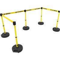 Ensemble de cinq montants pour barri&egrave;re PLUS, Plastique, 42" h, Ruban Jaune, Longueur du ruban 15' Helyx Safety & Industrial Supplies