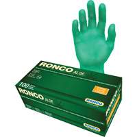 Gants jetables avec alo&egrave;s, T-Grand, Vinyle, 5 mils, Sans poudre, Vert Helyx Safety & Industrial Supplies