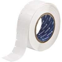 &eacute;tiquettes &agrave; transfert thermique B-461, Polyester, 0,6" lo x 1,625" h, Blanc Helyx Safety & Industrial Supplies
