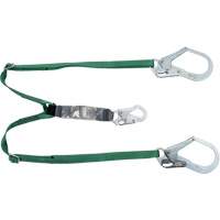 V-Series Lanyard, 6', Rebar Hook Center, Snap Hook Leg Ends, Polyester Helyx Safety & Industrial Supplies