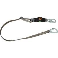 V-Series Tie-Back Lanyard, 6', Carabiner Center, Snap Hook Leg Ends, Polyester Helyx Safety & Industrial Supplies