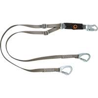 V-Series Tie-Back Lanyard, 6', Carabiner Center, Snap Hook Leg Ends, Polyester Helyx Safety & Industrial Supplies
