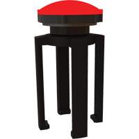 PLUS Barrier System Strobe Light Bracket & Red Strobe Light, Black Helyx Safety & Industrial Supplies