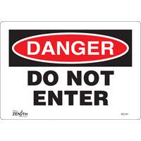 Enseigne Do Not Enter, 7" x 10", Vinyle, Anglais Helyx Safety & Industrial Supplies