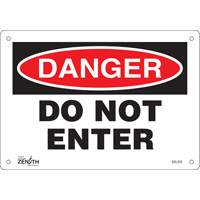 "Do Not Enter" Sign, 7" x 10", Aluminum, English Helyx Safety & Industrial Supplies