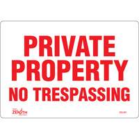 Enseigne Private Property, 7" x 10", Vinyle, Anglais Helyx Safety & Industrial Supplies