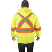 RZ1000 Rain Jacket, Polyester, Small, High Visibility Lime-Yellow Helyx Safety & Industrial Supplies