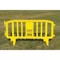 Movit Barricade, Interlocking, 78" L x 39" H, Yellow Helyx Safety & Industrial Supplies