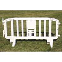 Movit Barricade, Interlocking, 78" L x 39" H, White Helyx Safety & Industrial Supplies