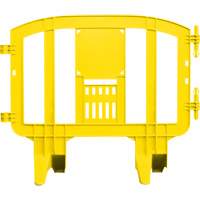 Minit Barricade, Interlocking, 49" L x 39" H, Yellow Helyx Safety & Industrial Supplies